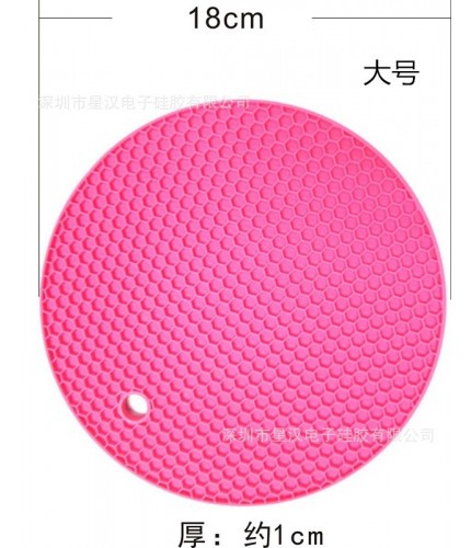 18cm Blush - 72G Silicone Honeycomb Placemat Coaster