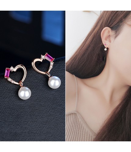 Wh084 Silver Needle Korean Style Earrings