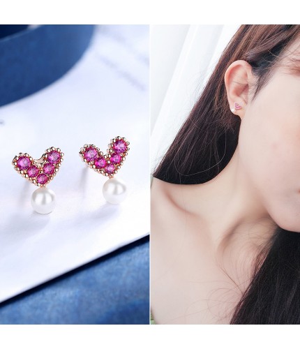 Wh143 Silver Needle Korean Style Earrings