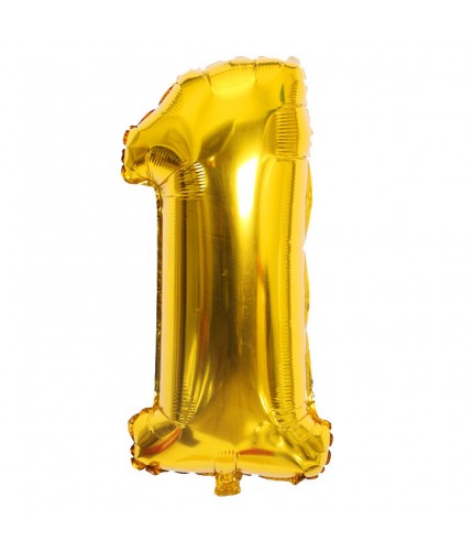Gold -1 Aluminium Foil Balloon