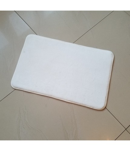 Beige 0.8 Sponge 40x60cm Thermal Soft Bathroom Floor Mat