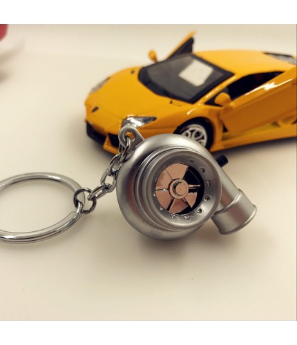 Asian Silver Turbo Charger Keychain