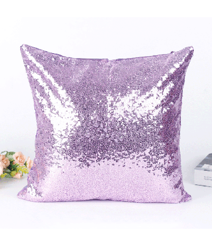 Light Purple 40*40cm Sequin Cushion Cover