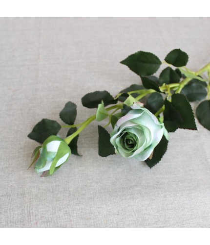 Malachite Green Rose Bud Artificial Flower