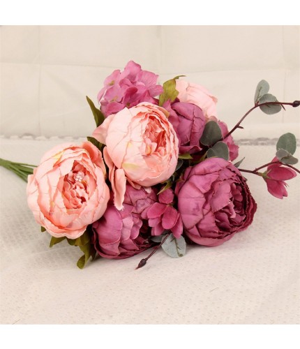New Bean Paste Peony Artificial Flower