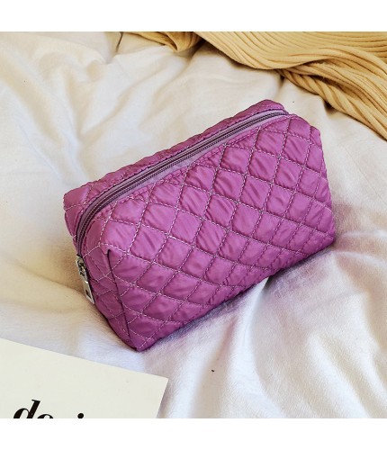Purple Nylon Travel Cosmetic Bag