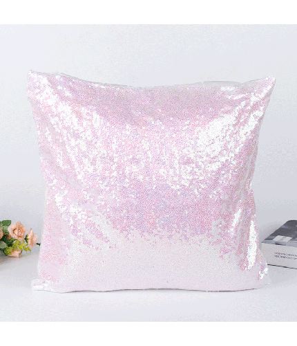 Symphony White 40*40cm Sequin Cushion Cover