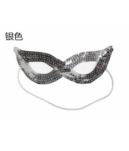 Silver Sequin Eye Party Mask