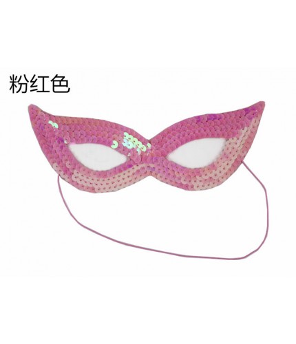 Pink Sequin Eye Party Mask