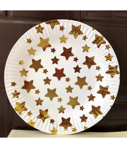 Bronzing Fivepointed Star 7Inch Plate A Pack Of 10 Plates