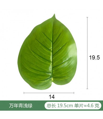 Evergreen Single Piece Glued Light Green Artificial Plant Leaf
