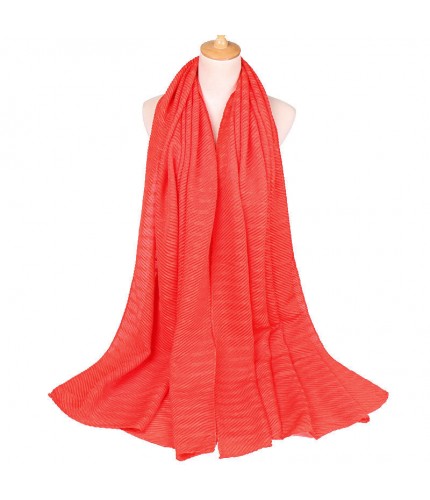 orange red Premium Crinkle Cotton Herringbone Hijab