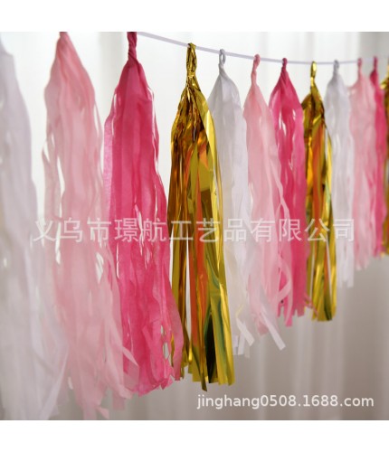 Pink Paper Tassel Set Party Bunting