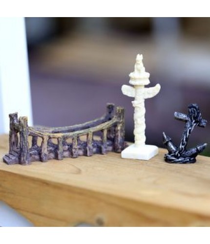 Suspension Bridge 11.5 x 3 x .37cm Micro Landscape Ornament