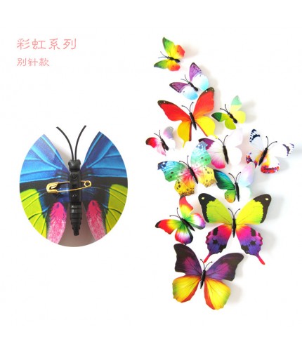 H 003 Pin Rainbow Series 12 Sets Pvc Butterfly