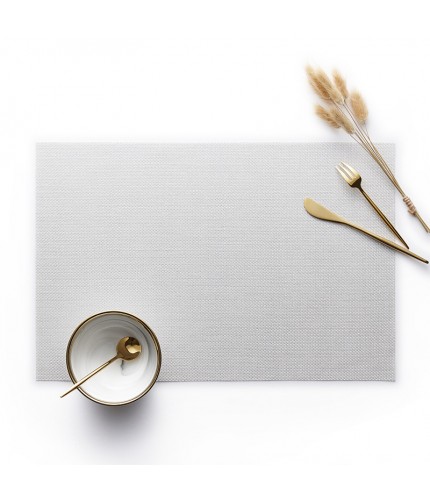 Golden Wire Rectangle White 45x30cm Thickness 0.1cm Pvc Placemat