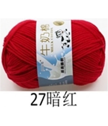 27 Dark Red Milk Cotton Yarn