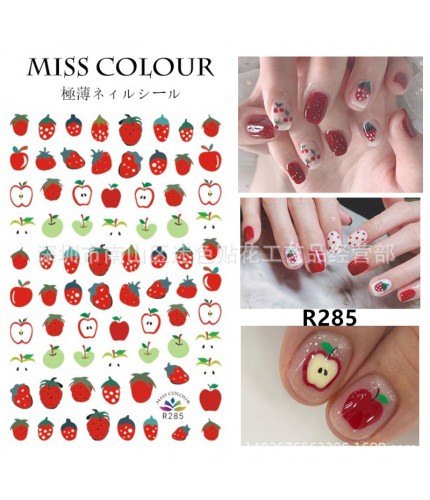 R285 Strawberry Apple Nail Stickers
