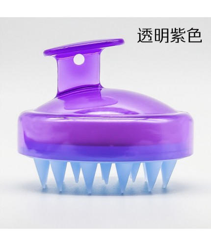 Transparent Purple Silicone Shampoo Brush