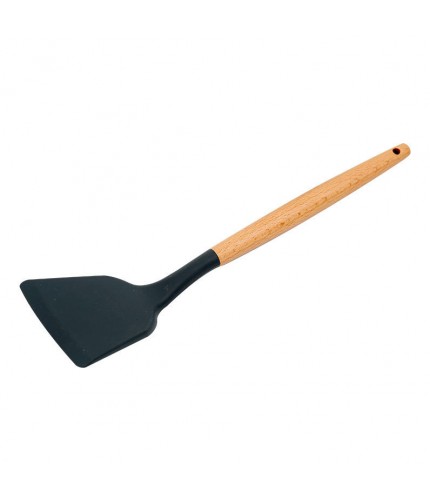 Shovel Non Stick Silicone Kitchen Utensil Wooden Handle