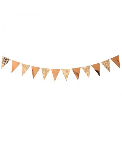 Rose Gold Party Bunting Decor
