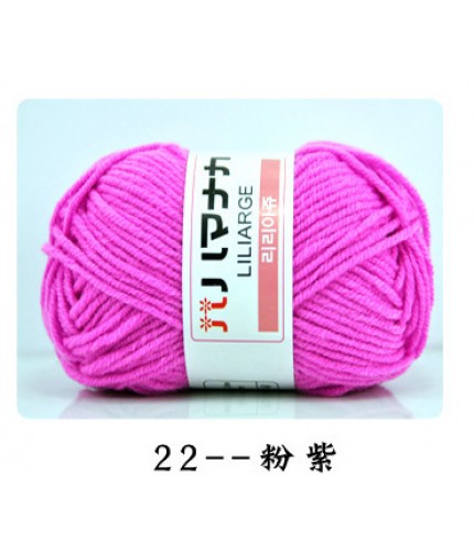 22 Pink Purple Half Two Korean Milk Cotton Thick Yarn