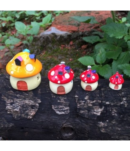 3.5cm Yellow Mushroom Micro Landscape Diorama Diy Crafts