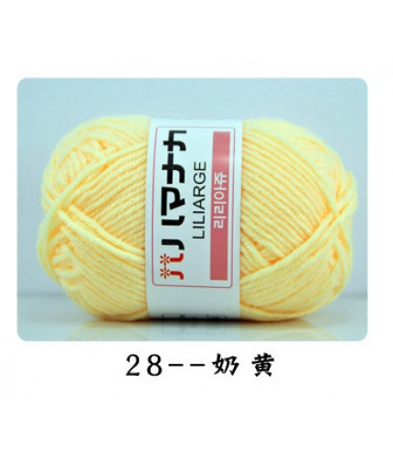 28 Cream Yellow Half Two Korean Milk Cotton Thick Yarn