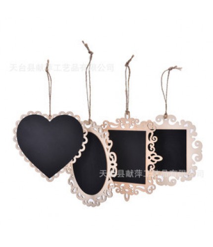 Square Hanging Blackboard Wooden Craft Tag
