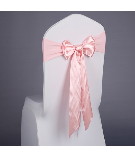 Pink Regular Elastic Chair Bow Knot Clearance
