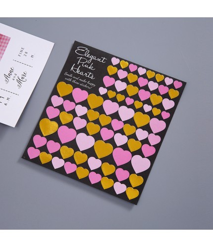 2 Gold Powder Love Hearts Korean Style Stickers
