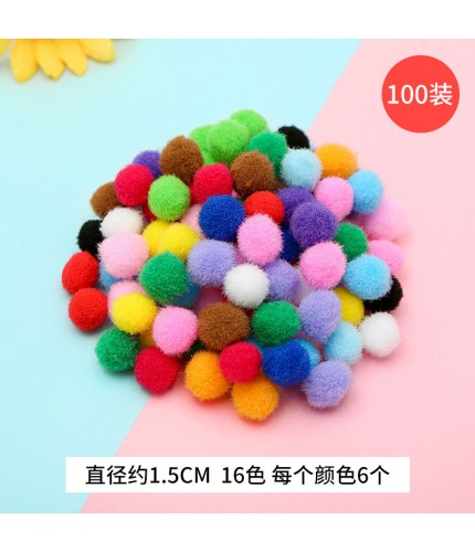 1.5cm Pompom 16 Colors-100 Pcs Crafts Pom Pom