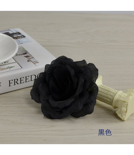 Black Artificial Rose Flower Head