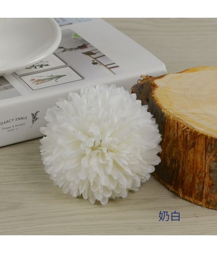 Milky Whitediameter 7Cm Artificial Chrysanthemum Head