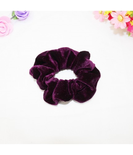 Rt-128-I3 Violet Velvet Hair Scrunchie