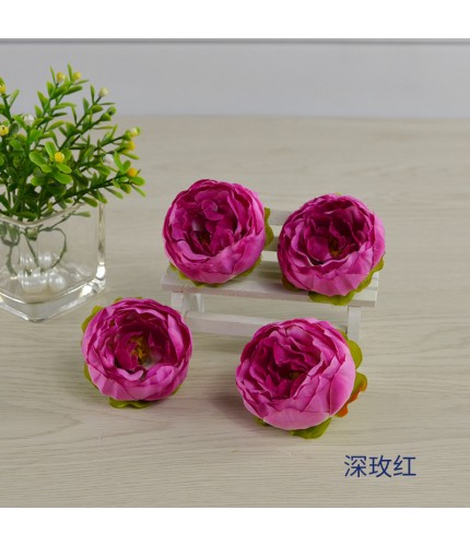 Deep Rose Redabout 5.5Cm In Diameter Artificial Peony Head Clearance