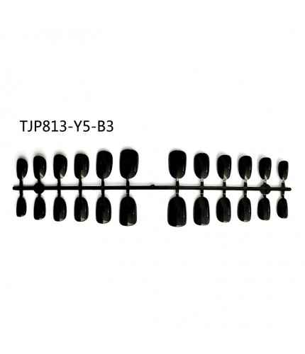 Tjp813-Y5-B3 Black Strip Fake Nails
