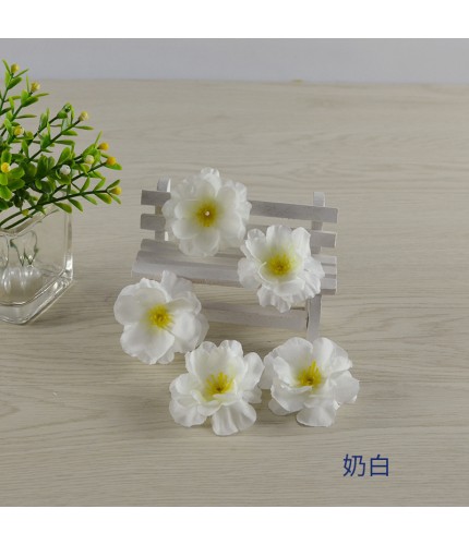 Milky Whiteabout 5Cm In Diameter Artificial Peach Blossom Head Clearance