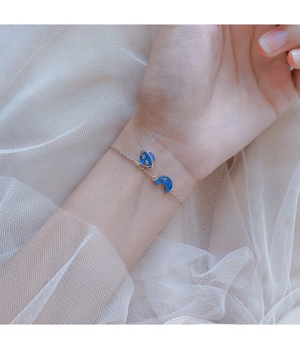 2013# Blue Star And Moon Kstyle Bracelet Clearance