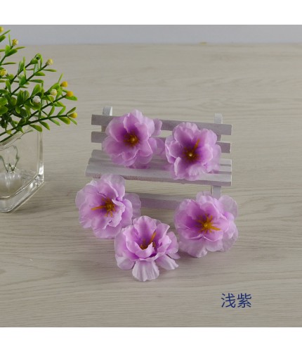 Light Purpleabout 5Cm In Diameter Artificial Peach Blossom Head Clearance