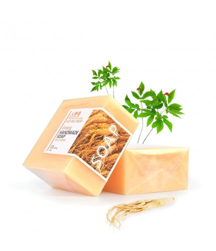 Ginseng (With Label) Essential Oil Handmade Soap