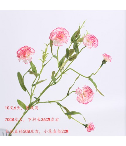 Pink Edge Artificial small dianthus silk flower Clearance