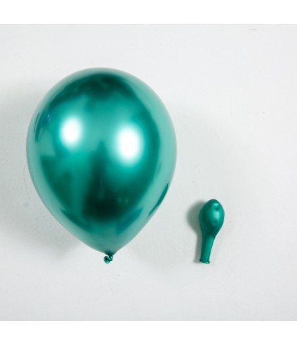 1.8 Grams 10 Inches 50 Green Metallic Balloons