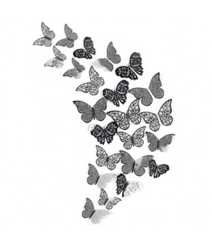 Hollow Butterfly A Dark Gray 3D Wall Sticker