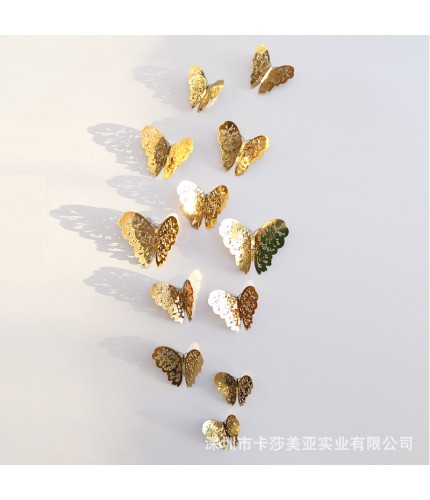 Hollow Butterfly A Gold 3D Wall Sticker