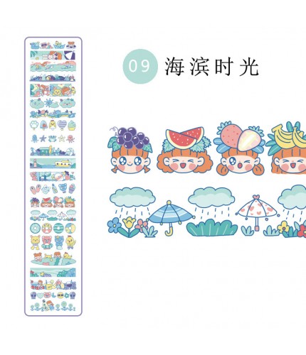 No.09 Seaside Time Cute Korean Style Stickers