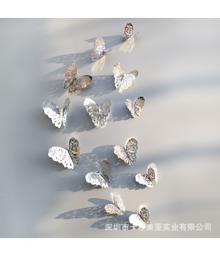 Hollow Butterfly A Silver 3D Wall Sticker