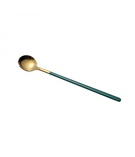 Dark Green-Round Spoon Stainless Steel Spoon
