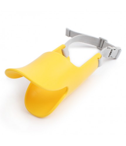 Yellow S Size Mouth Circumference 15cm 3-7 Kg Soft Silicone Duckbill Antibite Dog Muzzle