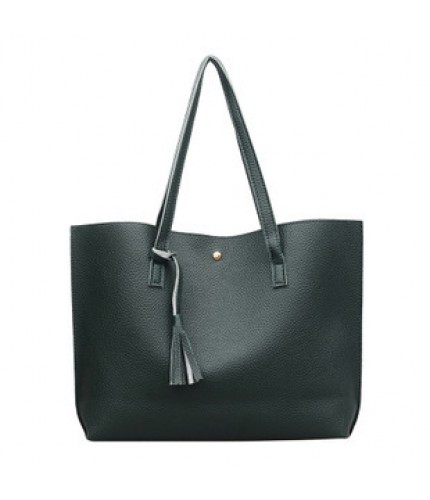 Green Korean Style Faux Tote Clearance